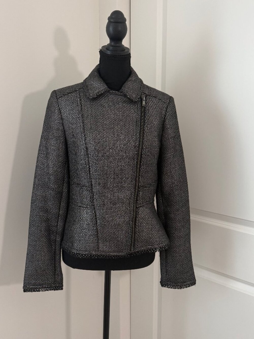 Banana Republic Metallic Tweed Moto Jacket Sz 6‎